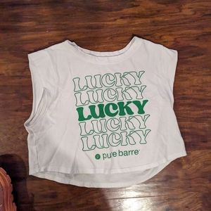 Pure Barre Tank Top "lucky" saint Patrick day